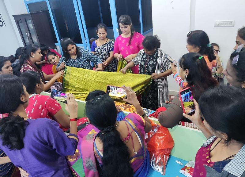 We organized 3 days of saree draping and saree ironing and box pleating training program